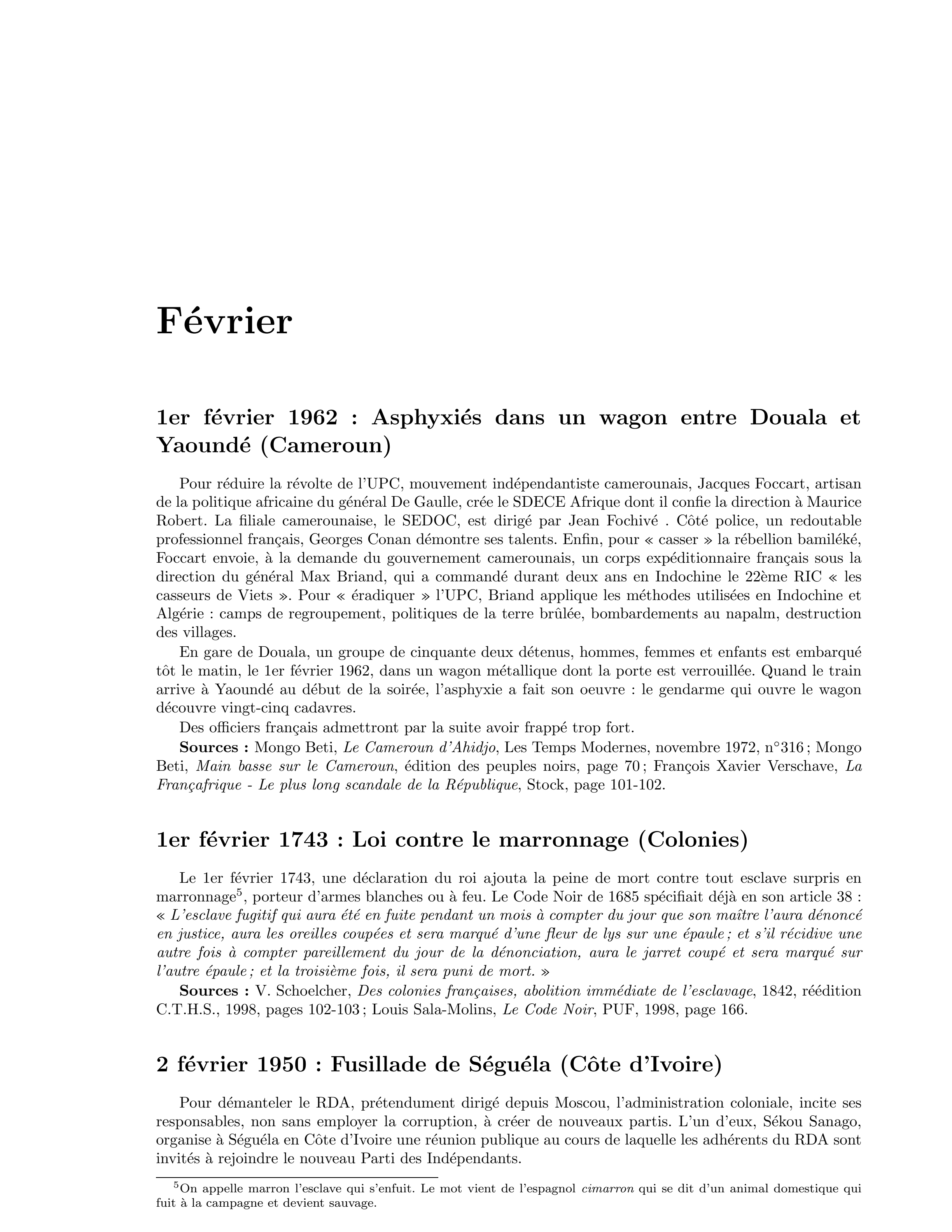 2 février 1950 — Fusillade de Séguéla (Côte d’Ivoire)